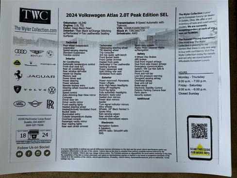 Used 2024 Volkswagen Atlas Peak Edition SEL AWD/4WD image 48