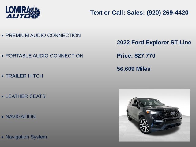 Used 2022 Ford Explorer ST-Line w/ Class IV Trailer Tow Package AWD/4WD image 21