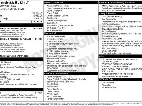 Used 2018 Chevrolet Malibu LT w/ Driver Confidence Package FWD image 22