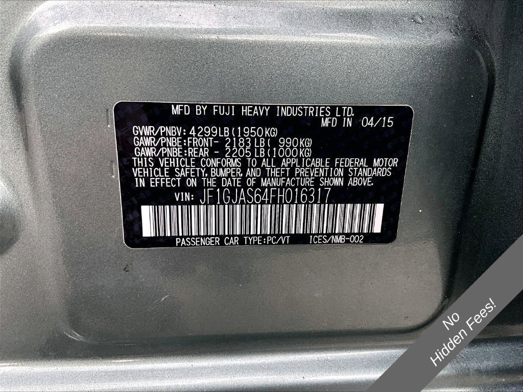 Used 2015 Subaru Impreza 2.0i Limited AWD/4WD image 24