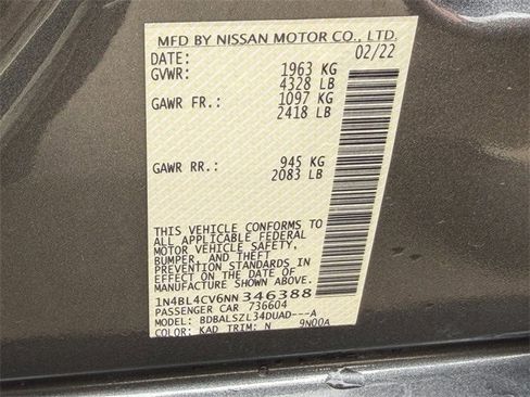 Used 2022 Nissan Altima 2.5 SR w/ Midnight Edition Package image 33