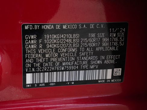 Used 2025 Honda HR-V EX-L image 31