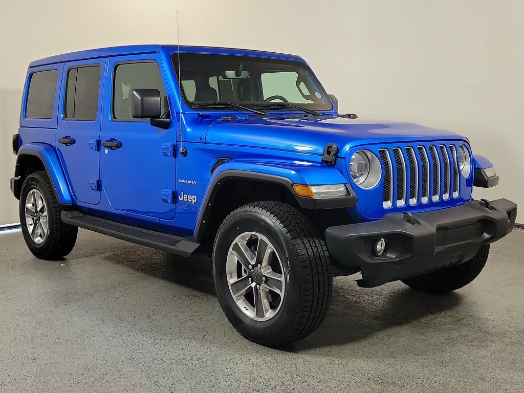 Used 2022 Jeep Wrangler Unlimited Sahara w/ LED Lighting Group AWD/4WD image 1