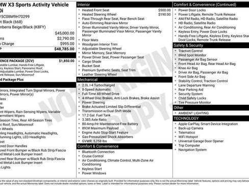 Used 2021 BMW X3 xDrive30i w/ Convenience Package image 30