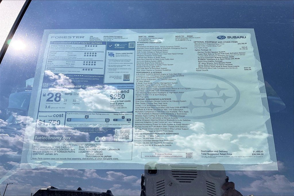 New 2026 Subaru Forester Sport AWD/4WD image 16