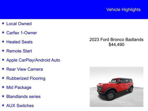 Certified 2023 Ford Bronco Badlands AWD/4WD image 3