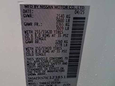 New 2025 Nissan Murano SL w/ Cargo Package image 48