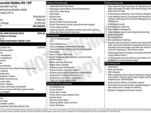 Certified 2024 Chevrolet Malibu RS w/ LPO, Floor Liner Package FWD image 31