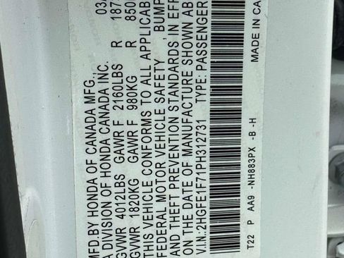 Certified 2023 Honda Civic EX image 30