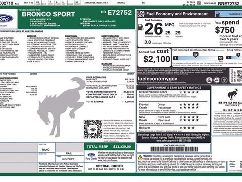 Certified 2024 Ford Bronco Sport Big Bend w/ Convenience Package AWD/4WD image 5