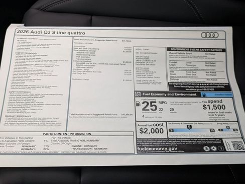 New 2026 Audi Q3 quattro 2.0T AWD/4WD image 18