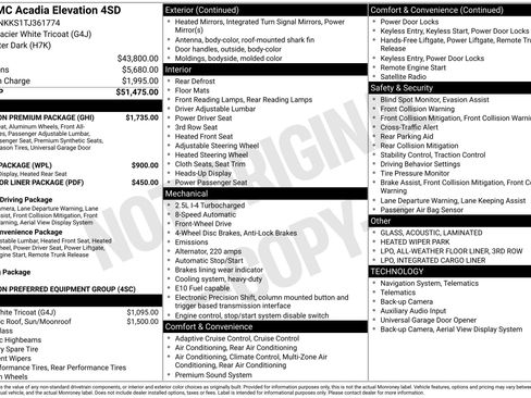 New 2026 GMC Acadia Elevation w/ Elevation Premium Package FWD image 47