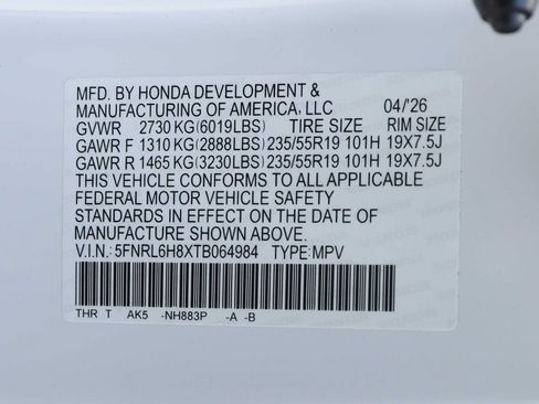 New 2026 Honda Odyssey Touring image 14
