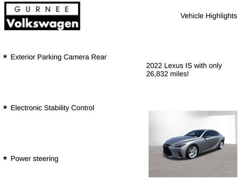 Used 2022 Lexus IS 300 w/ Accessory Package RWD image 7