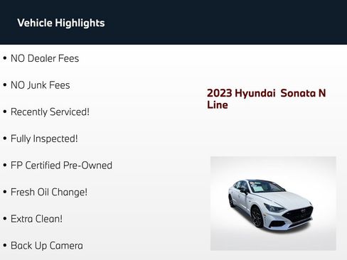 Used 2023 Hyundai Sonata N Line w/ Cargo Package FWD image 61