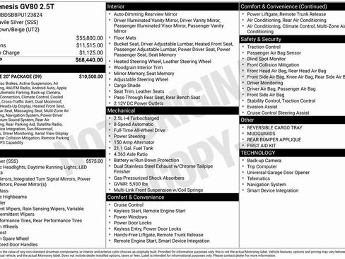 Used 2023 Genesis GV80 2.5T w/ Prestige 20" Package image 2