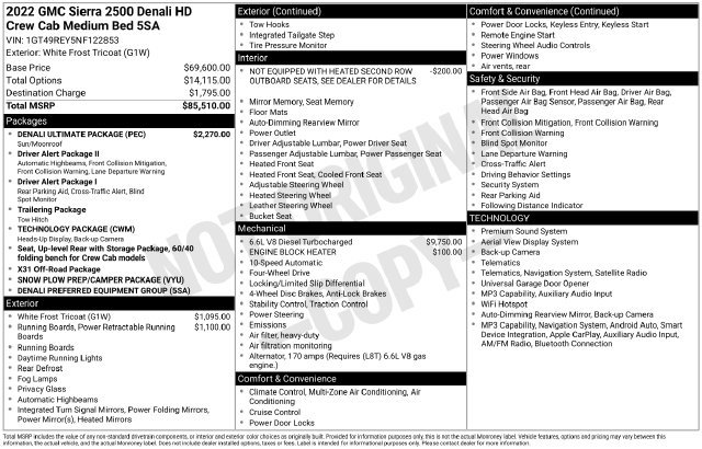 Used 2022 GMC Sierra 2500 Denali w/ Denali Ultimate Package AWD/4WD image 40