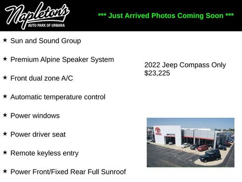 Used 2022 Jeep Compass Limited w/ Sun and Sound Group image 1