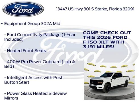 New 2026 Ford F150 XLT w/ Equipment Group 302A MID image 25
