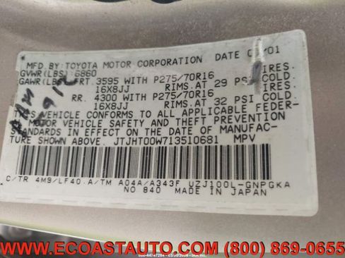 Used 2001 Lexus LX 470 4WD image 15