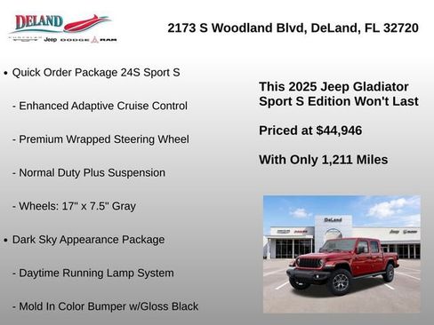 Used 2025 Jeep Gladiator Sport AWD/4WD image 12