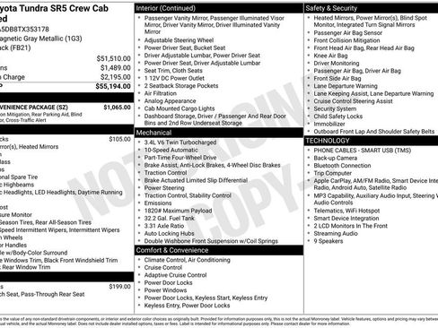 Used 2026 Toyota Tundra SR5 w/ SR5 Convenience Package AWD/4WD image 33