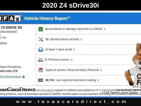 Used 2020 BMW Z4 sDrive30i w/ Executive Package image 10