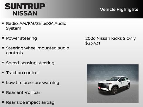 New 2026 Nissan Kicks S FWD image 8