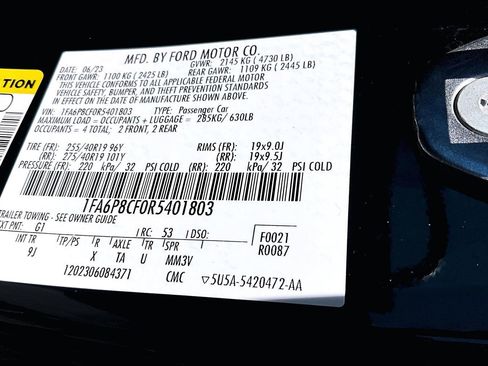 Certified 2024 Ford Mustang GT Premium w/ GT Performance Package RWD image 33