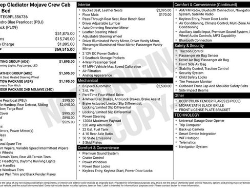 Used 2023 Jeep Gladiator Mojave w/ LED Lighting Group AWD/4WD image 1