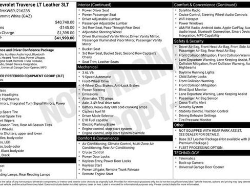 Used 2023 Chevrolet Traverse LT FWD image 37