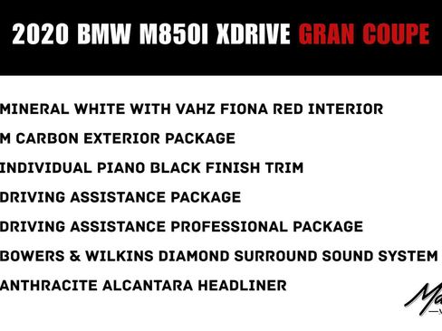 Used 2020 BMW M850i Gran Coupe xDrive w/ M Carbon Exterior Package AWD/4WD image 2