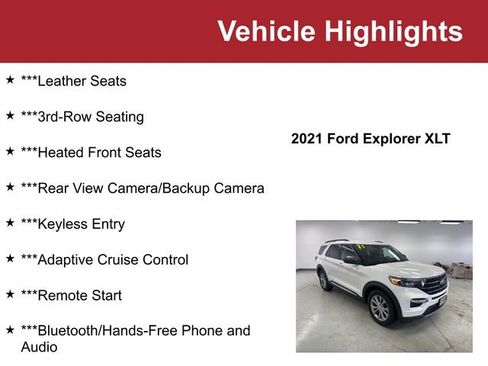 Used 2021 Ford Explorer XLT w/ Equipment Group 202A image 2