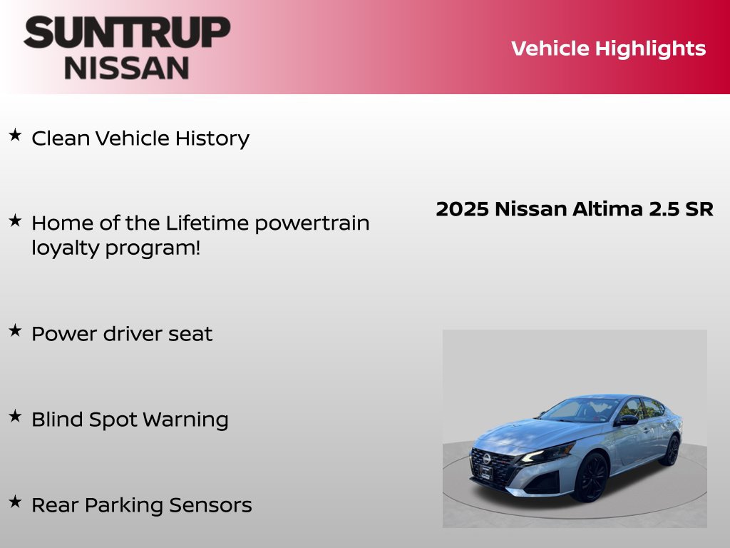 Certified 2025 Nissan Altima 2.5 SR AWD/4WD image 8