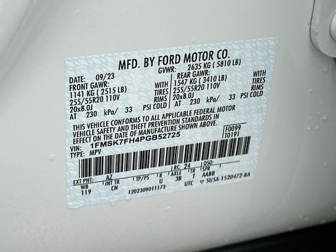 Certified 2023 Ford Explorer Limited w/ Limited Technology Package RWD image 34