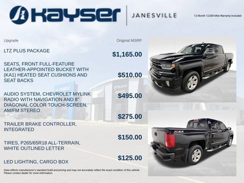 Certified 2016 Chevrolet Silverado 1500 LTZ Z71 w/ LTZ Plus Package AWD/4WD image 2