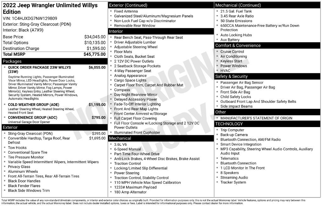Used 2022 Jeep Wrangler Unlimited Sport AWD/4WD image 6