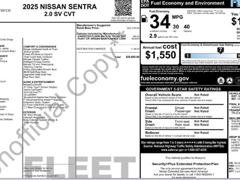 Used 2025 Nissan Sentra SV FWD image 14