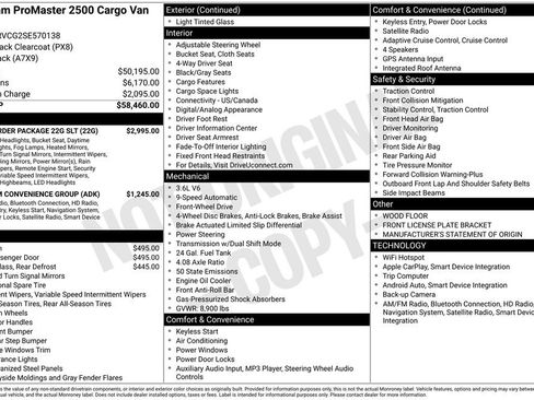 New 2025 RAM ProMaster 2500 w/ Quick Order Package 22G SLT image 4