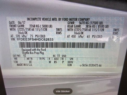 Used 2017 Ford E-350 and Econoline 350 Super Duty w/ Shuttle Bus Prep Package image 28