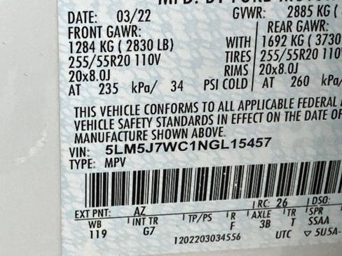 Used 2022 Lincoln Aviator Reserve w/ Equipment Group 201A RWD image 36