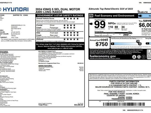 Used 2024 Hyundai Ioniq 5 SEL AWD/4WD image 3