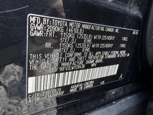 Used 2020 Toyota RAV4 LE w/ All Weather Liner Package AWD/4WD image 28