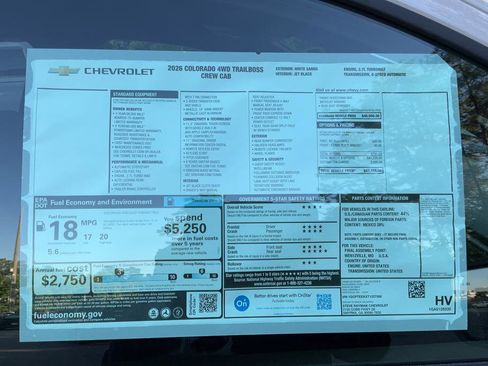New 2026 Chevrolet Colorado Trail Boss AWD/4WD image 23