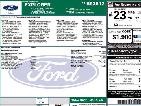 Used 2023 Ford Explorer ST-Line w/ Class IV Trailer Tow Package image 2