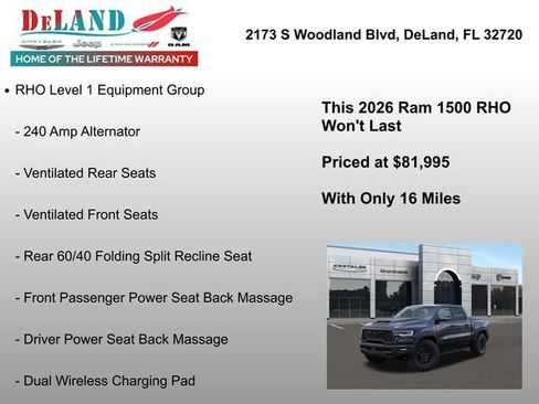 New 2026 RAM 1500 RHO w/ RHO Level 1 Equipment Group image 6