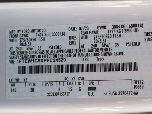 Used 2023 Ford F150 Lariat w/ Equipment Group 502A High RWD image 64