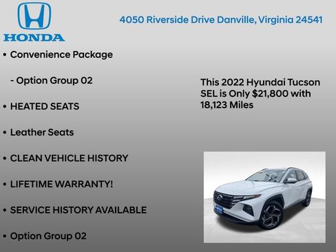 Used 2022 Hyundai Tucson SEL w/ Convenience Package image 7