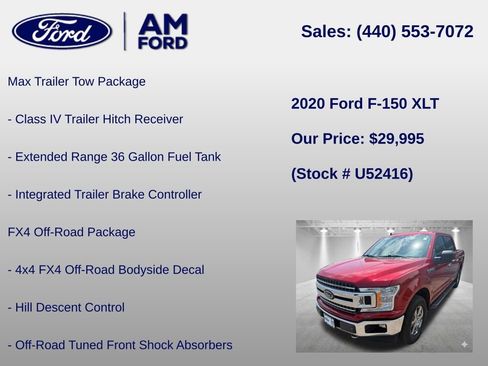 Used 2020 Ford F150 XLT w/ Equipment Group 302A Luxury AWD/4WD image 18