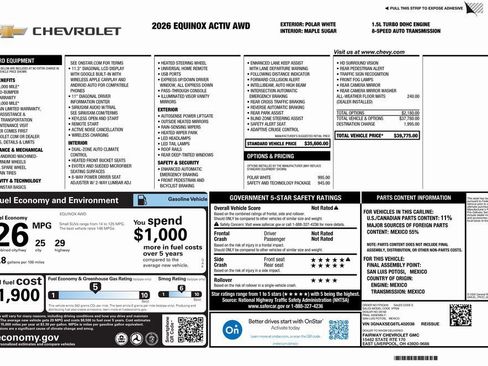 New 2026 Chevrolet Equinox ACTIV w/ Safety and Technology Package image 4